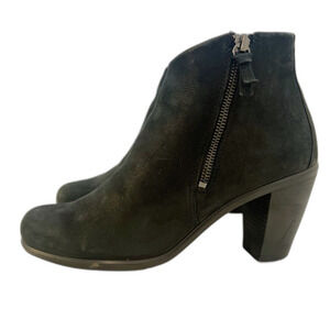 Ecco Touch 75 Suede Zip Up Ankle Boots Booties Women's Size 40 EU 9-9.5 US